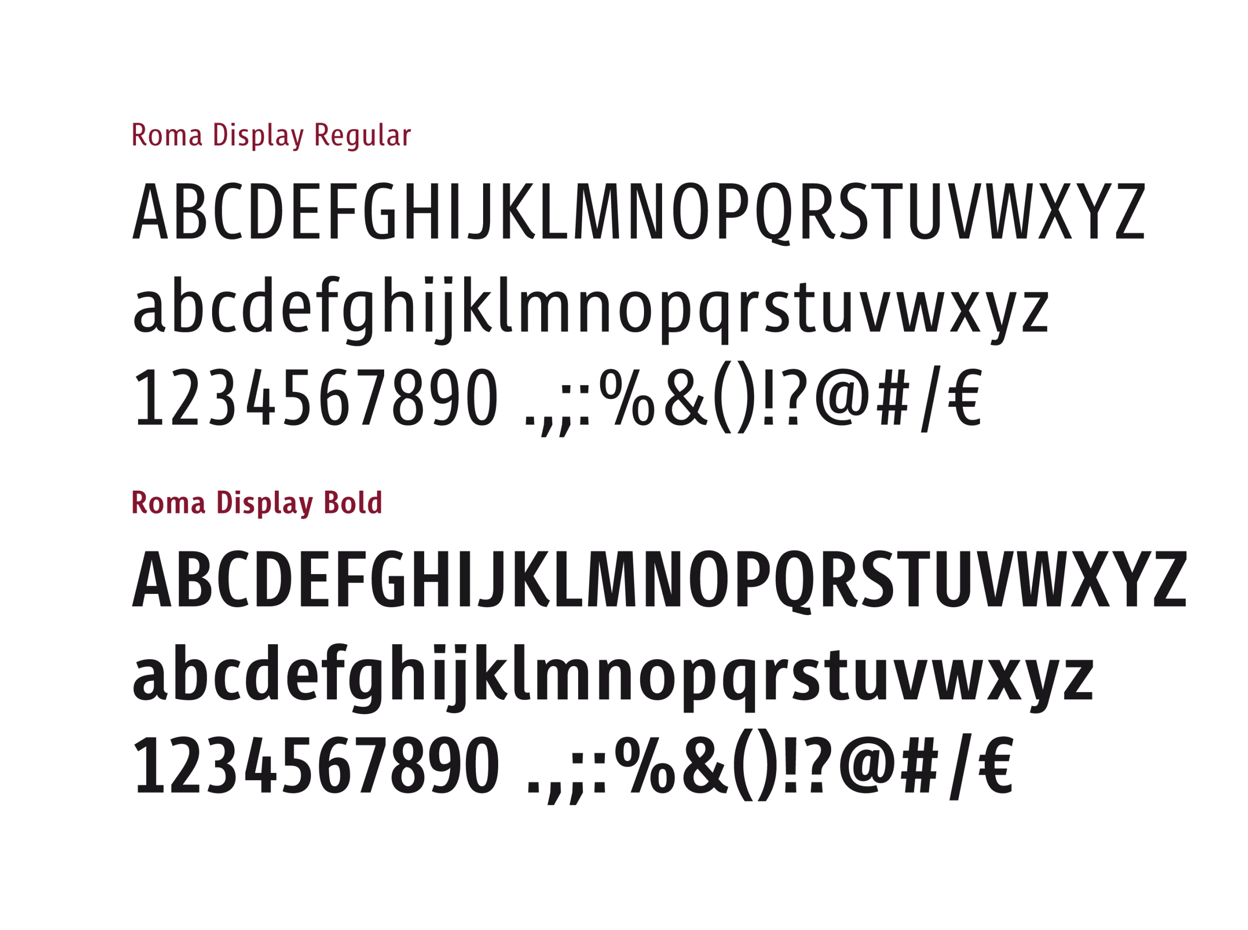 Typeface Roma Atac