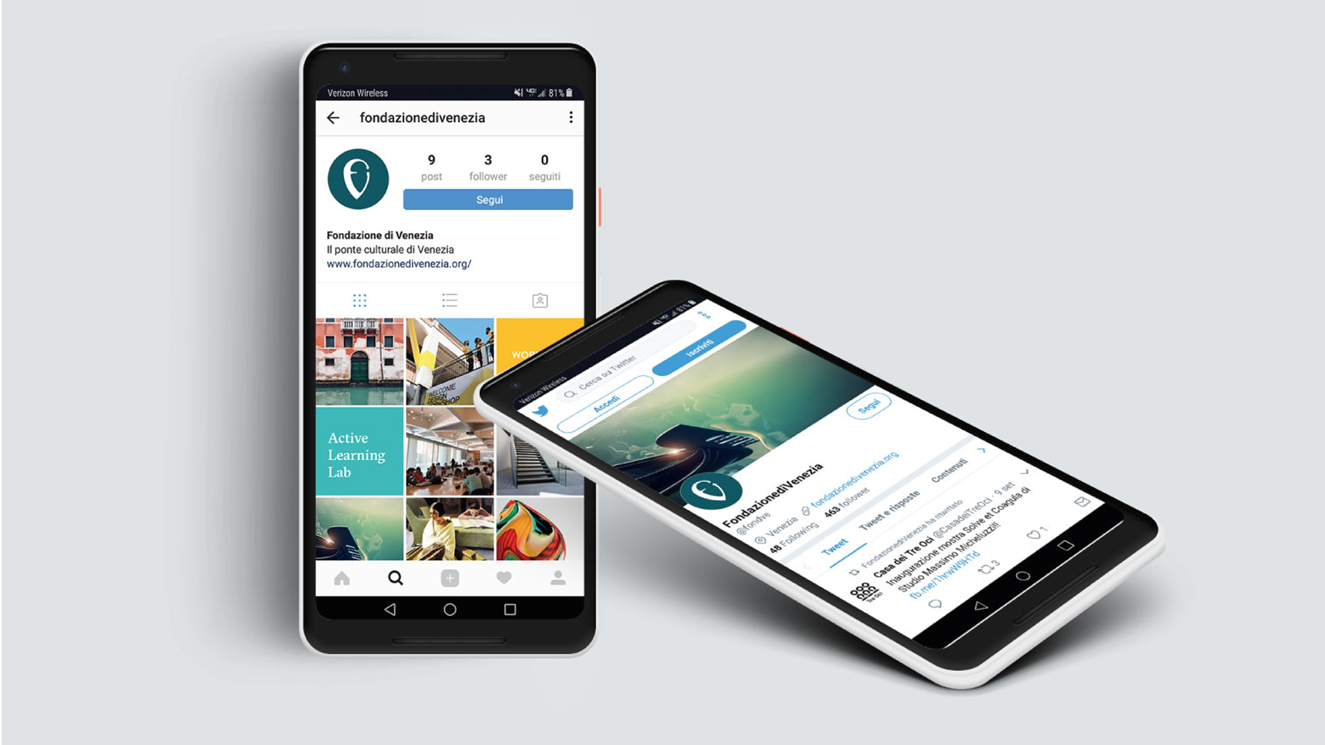 Fondazione di Venezia Mobile Mockup app
